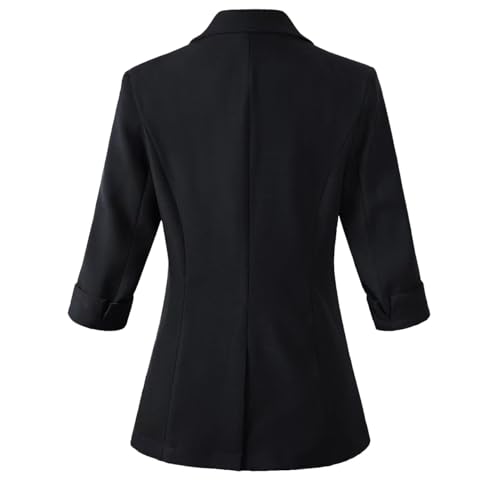 Beninos Womens 3/4 Sleeve Blazers Business Casual Solid Lightweight Suit Jacket Office Blazer3