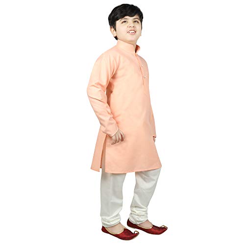 Image of SG YUVRAJ Raw Silk Kurta Set for Boys