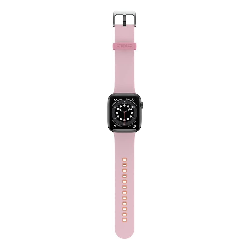OtterBox All Day Uhrenarmband für Apple Watch 44/45/46mm, Weiches, Angenehmes und Strapazierfähiges Silikonband für Apple Watch, Rosa/Orange