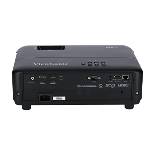 ViewSonic PX728-4K UHD Heimkino DLP Beamer (4K, 2.000 ANSI Lumen, Rec. 709, 2x HDMI, USB, USB-C, 10 Watt Lautsprecher, 1.3x optischer Zoom, HDR, HLG, Auto Keystone, LAN Steuerung) Schwarz – Bild 4