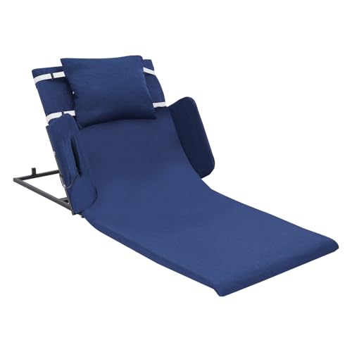 VPABES Electric Lifting Backrest for Bed Wired Controller 330 lbs Capacity 2-80 Adjustable Back Rest Chair with Removeable Pillow & Armrests for Pregnant Elderly Patient Blue