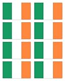 Aufkleber: 100x60 mm, 8 Stück - Flagge - Irland - IE - für Auto, Koffer, Laptop und mehr