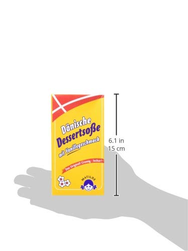 Matilde Dessertsoße mit Vanillegeschmack | 16 x 500 ml | Dänische Art | ohne Farbstoffe | ideal für Dessert, Eis oder Gebäck
