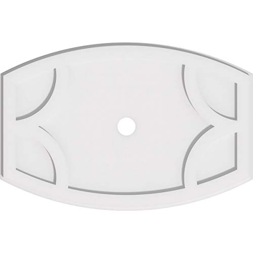 Image of Ekena Millwork CMP28X18KY-02000 Kailey Architectural Grade PVC Contemporary Urethane Ceiling Medallions 28 inchW x 18 5 /8 inchH x 2 inchID x 15 inchC x 1 inchP