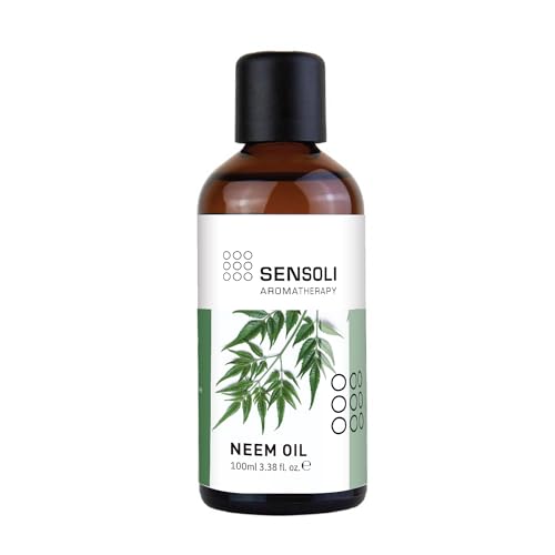 SENSOLI Neem Oil 100ml - 100% Pure Cold-Pressed Carrier - Natural Botanical for Skin Hair Plants & Gardening Use