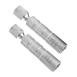 サムコス プラグレンチ スパークプラグレンチ ユニバーサルソケット 360度回転 12角薄壁 差込角3/8" マグネット付 プラグレンチ (16mm+14mm)