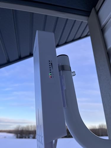 Puente inalámbrico para exteriores – Puente WiFi Gigabit de 5.8 GHz, 3 KM, antena WiFi CPE punto a punto de largo alcance 16dBi y puertos LAN de 1000 Mbps