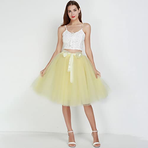 Saia em camadas feminina Carnevale Novas Saias de Tule Comprimento do Joelho Longo Adulto Tutu Em Ca
