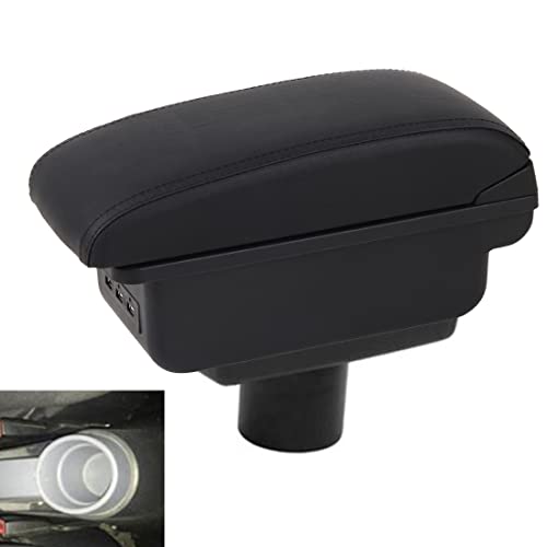 YJYWZH Accoudoirs Compatible avec Seat Ibiza 6j Ibiza 6L Accoudoir noir Pièces de rénovation intérieure la boîte de rangement centrale
