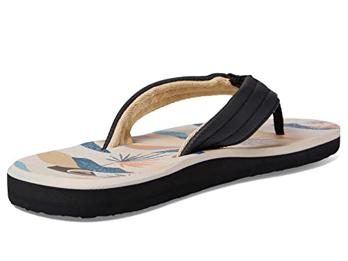 Image of Quiksilver mens Quiksilver Men's Carver Print 3 Point Flip Flop Athletic Sandal
