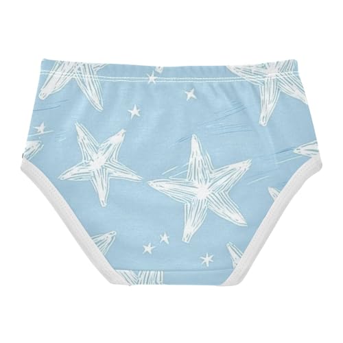 Girls' Brief Panties Breathable Toddler Underwear for Toddler Girls Light Blue Star Pattern2