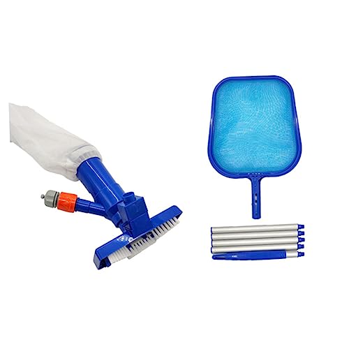 HANABASS Pool Cleaning Tools Complete Kit Skimmer Net Spoon Net Vacuum Hose Efficient