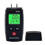 Moisture Meter, Pin Type Wood Moisture Meter with 7 Modes, Backlit LCD Display, Wood and Building Material Mould Detector, Wood and Building Materials Detector