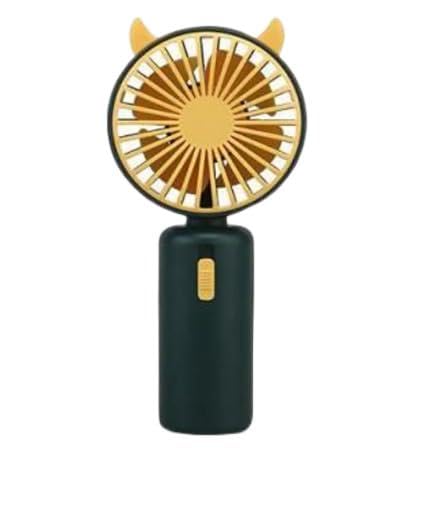 Handheld Fan Adjustable Base Design Mini Desk Fan for Home (Black)-image-33