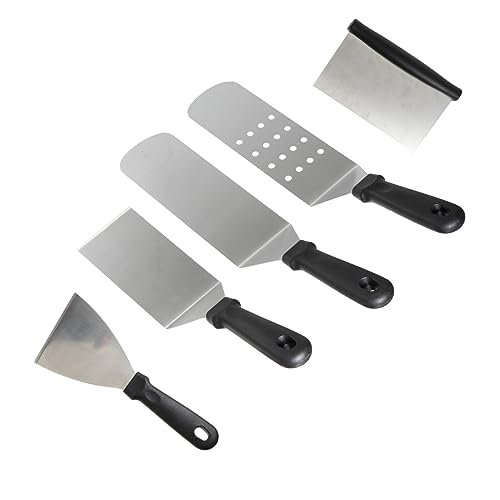 NAMOARLY 5pc Pizza Oven Spatula Set Stainless Steel Baking Shovel Peeler for Incline Pizza Pancake