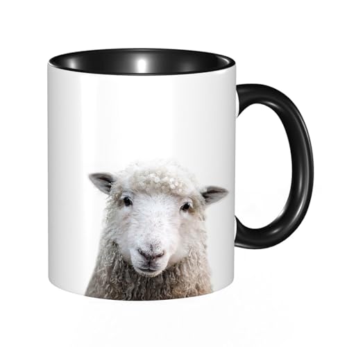 HRRASFAZF Tasse à Café | Tasse Céramique Fine | Cadeau Original | 330ml | Mug avec Anse | Cadeau Original pour Homme et Femme | Mouton