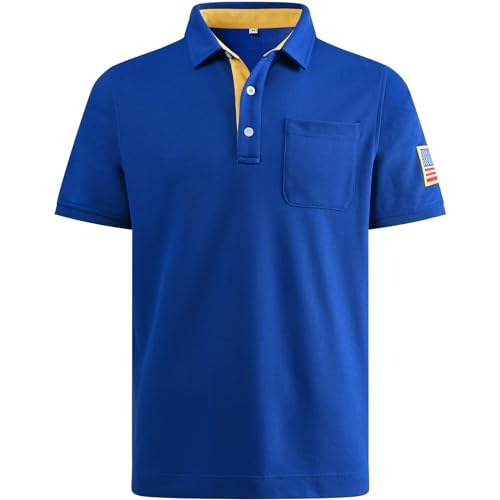 Eve under blue polo Mサイズ MUSCLEOUBA Men's Tactical Polo Shirts Outdoor Performance Dry Fit