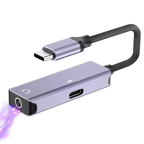 Image of Verilux 2 in 1 Type C to USB Adapter with 3.5mm Jack, PD 30W Type C Cable Fast Charging, Support Charging and Calling to Work at The Same Time Compatible with iPhone 16 /15, Galaxy S25 /S24 /S23