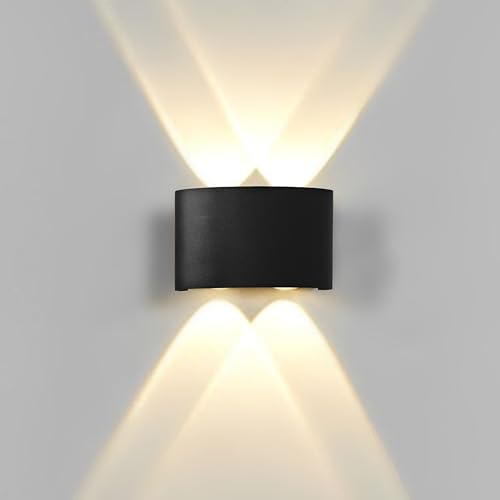 Image of Gesto 4W Waterproof Led Wall Light for Home Decoration - Up Down 2-Way LED Wall Lamp | IP65 Outdoor Fancy Wall Lights for Balcony,Gate,Elevation,Garden,Patio | Decorative Wall Mount Light -Pack of 1