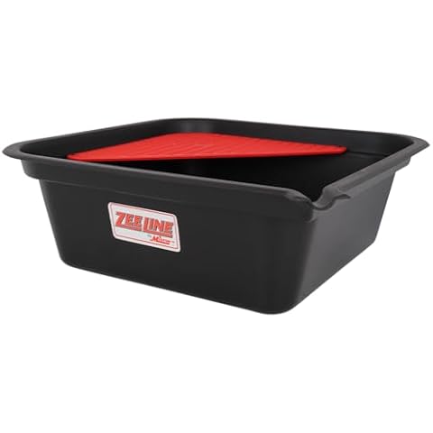 ZEELINE BY MILTON Drain Pan with Filter Drain, 9.5-Quart, For Use with Motor Oils, Transmission Fluids, and Coolants, with Removable Mesh (ZE702) Cover