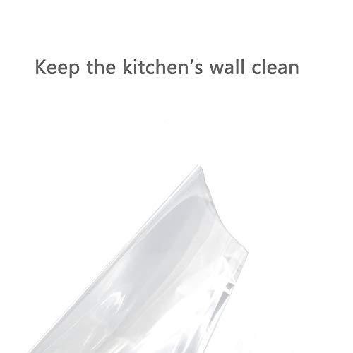 4 Pack Plastic Oil Proof Wall Sticker Wallpaper,Kitchen Backsplash Wall Protector Transparent Self-Adhesive Sticker,Clear Waterproof Oilproof Paper For Kitchen Cupboard Household,No Heat Resistant… #TOP2