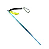 D DOLITY 34cm Aluminium Riffstab Unterwasser Tauchen Zeigestab mit Spiralkabel - Himmelblau