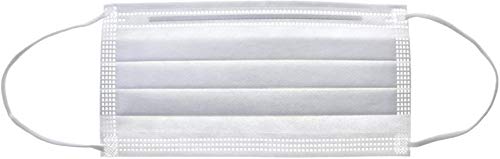 EWANTO 6000x Einweg Gesichtsmaske aus Vlies, gegen Tröpfchen, Staub und Luftverschmutzung, Mund-Nasen-Bedeckung, Maske mit Ohrenschlaufen weiß (120x 50er Pack)