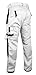 FASHIO FF Men's Cordura Work Pants Tactical Trousers with Utility Tool Pockets Heavy Duty Reinforced Carpenter Safety Pants S1 White W34-L34