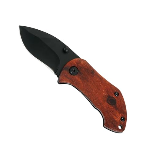 Alriedy Klappmesser Kleines Taschenmesser Mit Hartholz Griffschalen– Mit Schlüsselring, Hochwertige 8-cm-Edelstahl-Klinge & Holzgriff, Perfekt Für Outdoor, Camping & EDC Alriedy Klappmesser Kleines Taschenmesser Mit Hartholz Griffschalen– Mit Schlüsselring, Hochwertige 8-cm-Edelstahl-Klinge & Holzgriff, Perfekt Für Outdoor, Camping & EDC