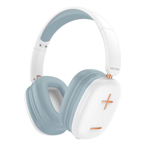 Bluetooth Headphones Over Ear, 5.3 Wireless Bluetooth Headphones,20H Playtime,Microphone,Foldable Lightweight Headset,HiFi Stereo Sound,90% Rotation Stretchable for Phone/PC/Travel(Blue)