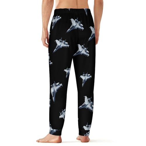 F 20 Hornet Jet Fighter Men's Pajama Pant Soft Patterned Straight-Fit Jogger Sleep Pants Casual Lounge Sleepwear PJs3
