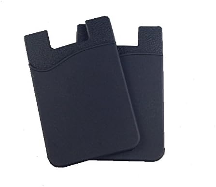 Stick-On Wallet - ID/Credit Card Holder For Cell Phones - Strong 3M Adhesive - Universal Size fits most Phones (including iPhone 6s, 6, 5, Samsung Galaxy S6, S5) - Non-Slip Silicone also offers Extra GripBy Sticky Smart Wallet