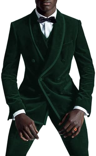 Velvet Men's Suit Luxury Satin Shawl Lapel 2 Pieces Blazer Pants Grooming for Party4