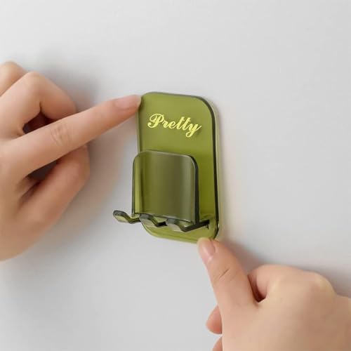 Image of REWOP Adhesive Wall Hooks for Heavy Items Stainless Steel, PVC, ABS Nail Free Seamless Adhesive Non-Trace No Drilling Installation Hanging, Waterproof Screws Wall Hook (Toothbrush Holder Sticker, 2)