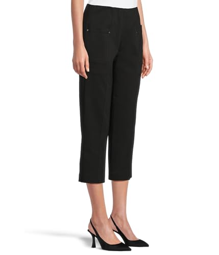 Elliott Lauren Women's Pull on Updated Crop Cargo Pocket Pants with Rivets Detail2