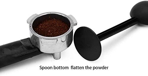 Lautechco® 2 IN 1 Espresso Stand Coffee Spoon Coffee & Tea Tools 10g Measuring Tamping Scoop Coffee Tamper Black by Lautechco®
