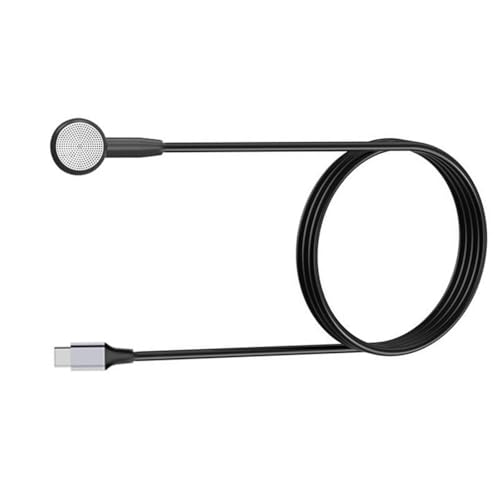 XuQiZZpp Lightweight Corded Type C Earphone Single Sided Earbud Without Mic Simple Plug And Play Design Unisex For Men Women Digital Chip Earphone