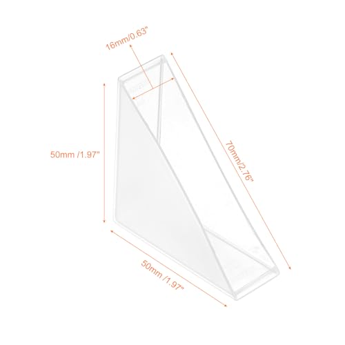 Image of uxcell 8Pcs Plastic Corner Protectors 16x70mm Right Angle Shape Glass Corner Guards Cushion for Corner Protection of Glass, Mirror, Tile, White