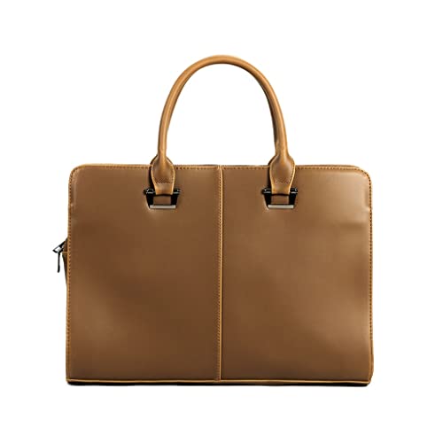 HBJWOV Vintage Soft Leather Briefcase Handbag Crossbody Bag Office Laptop Bag