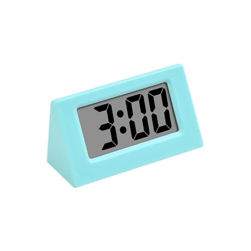 Genérico Mini Despertador Digital: Reloj Triangular portátil para mesita de Noche, Coche y Oficina, Ideal para Estudiantes (Verde)