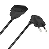 90 Grad Verlängerungskabel Flach, Schwarz