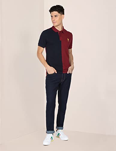 Image of U.S. POLO ASSN. Slim Fit Polo T Shirts for Men - 100% Cotton, Half Sleeves Mens Tshirt