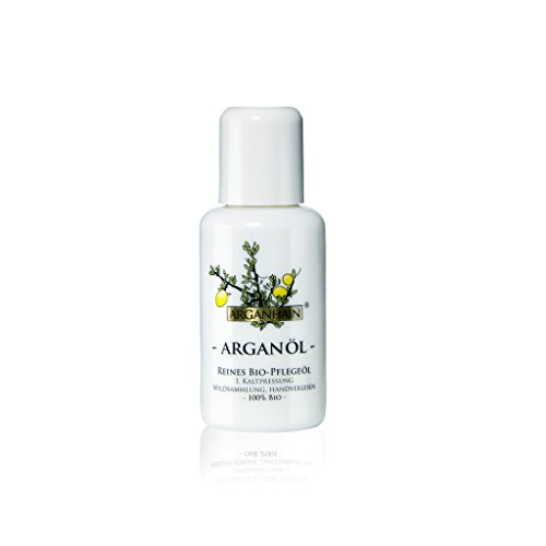 Preisvergleich Produktbild 50 ml ARGANHAIN Arganöl - BIO Pflegeöl, ICADA Naturkosmetik, Opalglasflasch