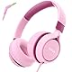 EarFun Kinder Kopfhörer, Kopfhörer Kinder mit Kabel, 85dB Lautstärkenbegrenzer, Superleicht, Faltbarer, Einstellbar, Stereoklang, 90 Grad drehbarer, On-Ear Kinderkopfhörer für Schule/Tablet, Rosa