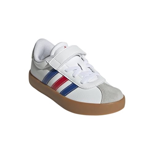 Image of adidas Kids' VL Court 3.0 Elastic Lace & Strap Shoe