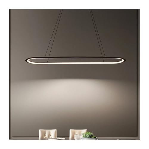 Lámpara colgante de comedor ovalada, lámpara de techo moderna de interior 3