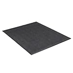 CAP Barbell Premium Stationary Bike Mat, Exercise Equipment Mat, Home Gym Floor Protection, Black, Pebble Design, 48" x 36" x ¼”, Square Edges