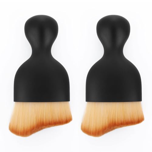 VAPORVERSE 2 Piezas Brocha Detailing Coche para Abarth Punto EVO (199) 2010-2013, Limpiador Salida Aire Cerdas Nanofibra Suave Antirrayas Herramienta