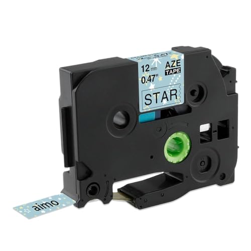 �������C�G���[��12mm�u���b�N���x���e�[�vTZE 231 TZE-MQY31 TZE-MQ531 TZE-MQE31 TZE-MQF31 TZE-MQG31 E105���x���v�����^�[�ƌ݊���(Blue Strars)