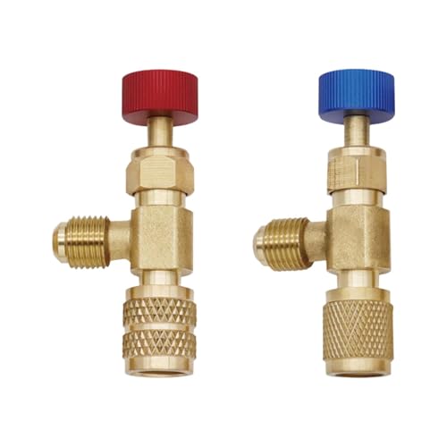 ZHYUAN 2 Stück R410,R22,Klimaanlage Adapter Messing,Messing Durchflussregelventil,Kältemittelventil,Klimaanlage...
